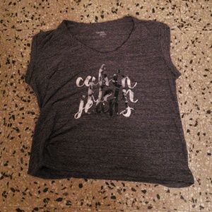 Gray short sleeve top